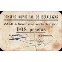 2 Pesetas Belalcázar