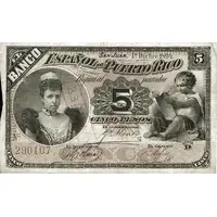 5 Pesos Regent Queen Maria Cristina