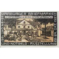 25 Pfennig Marburger Briefmarken und Notgeld Ausstellung