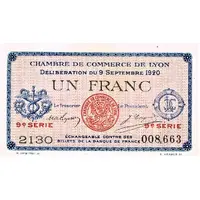 1 Franc - Chambre de Commerce de Lyon 69