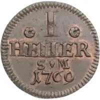1 Heller - Emmerich Joseph of Breidbach-Bürresheim Erfurt