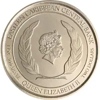 2 Dollars - Elizabeth II Emerald Isle of the Caribbean