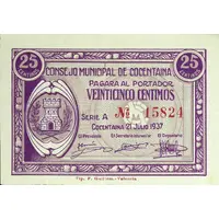 25 Céntimos Cocentaina