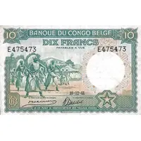 10 Francs Green, without overprint