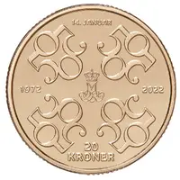 20 Kroner - Margrethe II 50th Jubilee