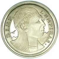 10 Lempiras Pattern, White Metal