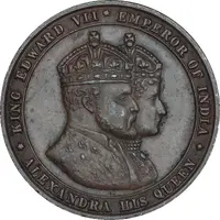 Medal Coronation of King Edward VII, Copper
