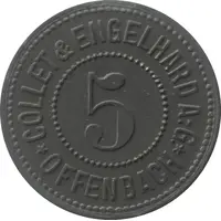 5 Pfennig - Offenbach Collet and Engelhard A.G.