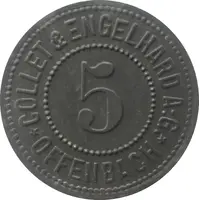 5 Pfennig - Offenbach Collet and Engelhard A.G.