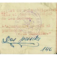 2 Pesetas Les Bordes