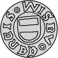 1 Hvid - Christian I Visby, ram walking left without flag