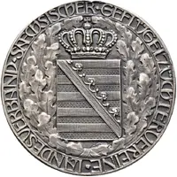 Award medal of the Saxon poultry breeders clubs - Frederick Augustus III