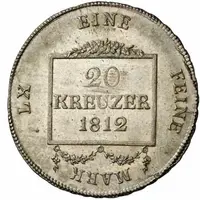 20 Kreuzers - Louise Eleonore of Hohenlohe Langenburg