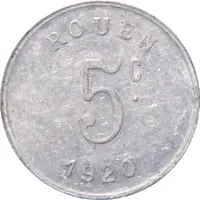 5 Centimes - Ligue des Commerçants Rouennais - Rouen [76]