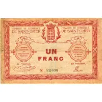 1 Franc - Chambre de Commerce de Saint-Omer 62