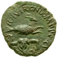 Æ22 - Tiberius CN D (MI) PRO (VL) A LAET (R) IIVIR