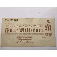 5 000 000 Mark Birkenfelder Landesbank