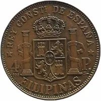 Filipinas - 4 Pesos - Alfonso XII