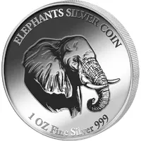 20 Dalasis Elephants Silver Coin