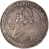 1 Thaler - Gustav II Adolphus Death, Swedish occupation