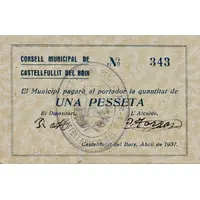 1 Peseta Castellfollit del Boix
