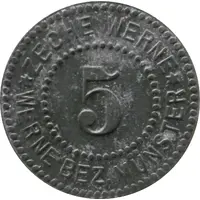 5 Pfennig - Werne Zeche Werne