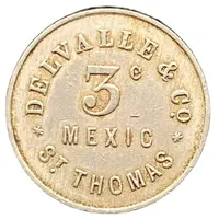 3 Cents - Delvalle & Co. St. Thomas