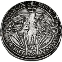 1 Guldengroschen ''Klappmützentaler'' - Frederick III, John I, and George