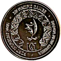 1 Kina - Elizabeth II XV Pacific Games