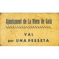 1 Peseta La Riera de Gaià