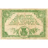 1 franc - Chambre de Commerce de la Corrèze [19]