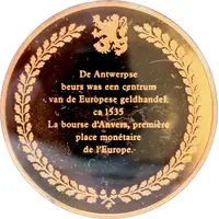 Medal - The history of Belgium in 100 medals The bourse of Antwerp