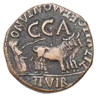 Dupondius - Agrippa TITVLLO ET MONTANO C C A II VIR