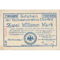 2 000 000 Mark Reichsbahndirektion