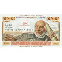 100 Nouveaux Francs / New Francs Overprint on P#53 - 5000 Francs