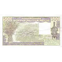 500 Francs Black bank name and value