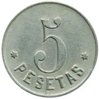 5 Pesetas - Cooperativa La Protectora