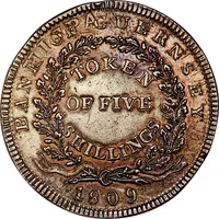 5 Shillings Bishop, de Jersey and Co.