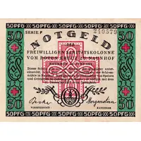 50 Pfennig Freiwillige Sanitätskolonne vom Roten Kreuz