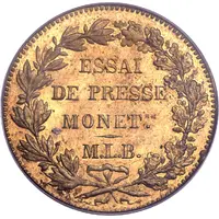 2 Francs Brass, pattern
