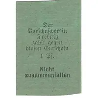 1 Pfennig Kaufmännischer Verein/Vorschußverein, green paper