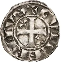 Denier - William I of Chauvigny lily