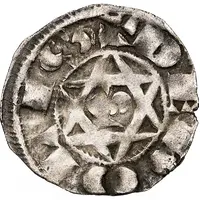 Denier - William I of Chauvigny lily