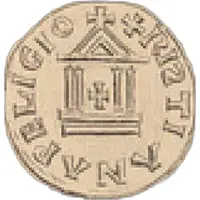 Denier - Lothair I Christian legend