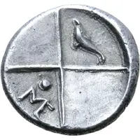 Hemidrachm Dot ME Monogram/Dolphin