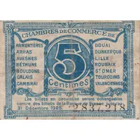 5 Centimes - Chambres de Commerce du Nord et du Pas-de-Calais