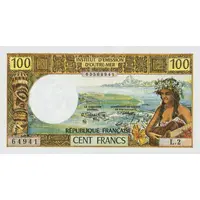 100 Francs With 'RÉPUBLIQUE FRANÇAISE' overprint