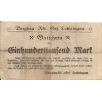 100 000 Mark Bergbau-Aktien-Gesellschaft Lothringen