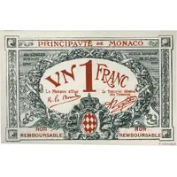 1 Franc Monaco essai bleu