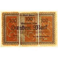 50 Pfennig 3 x dissected from 100 Mark